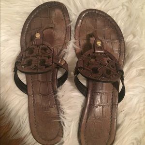 Tory Burch Crocodile leather millers